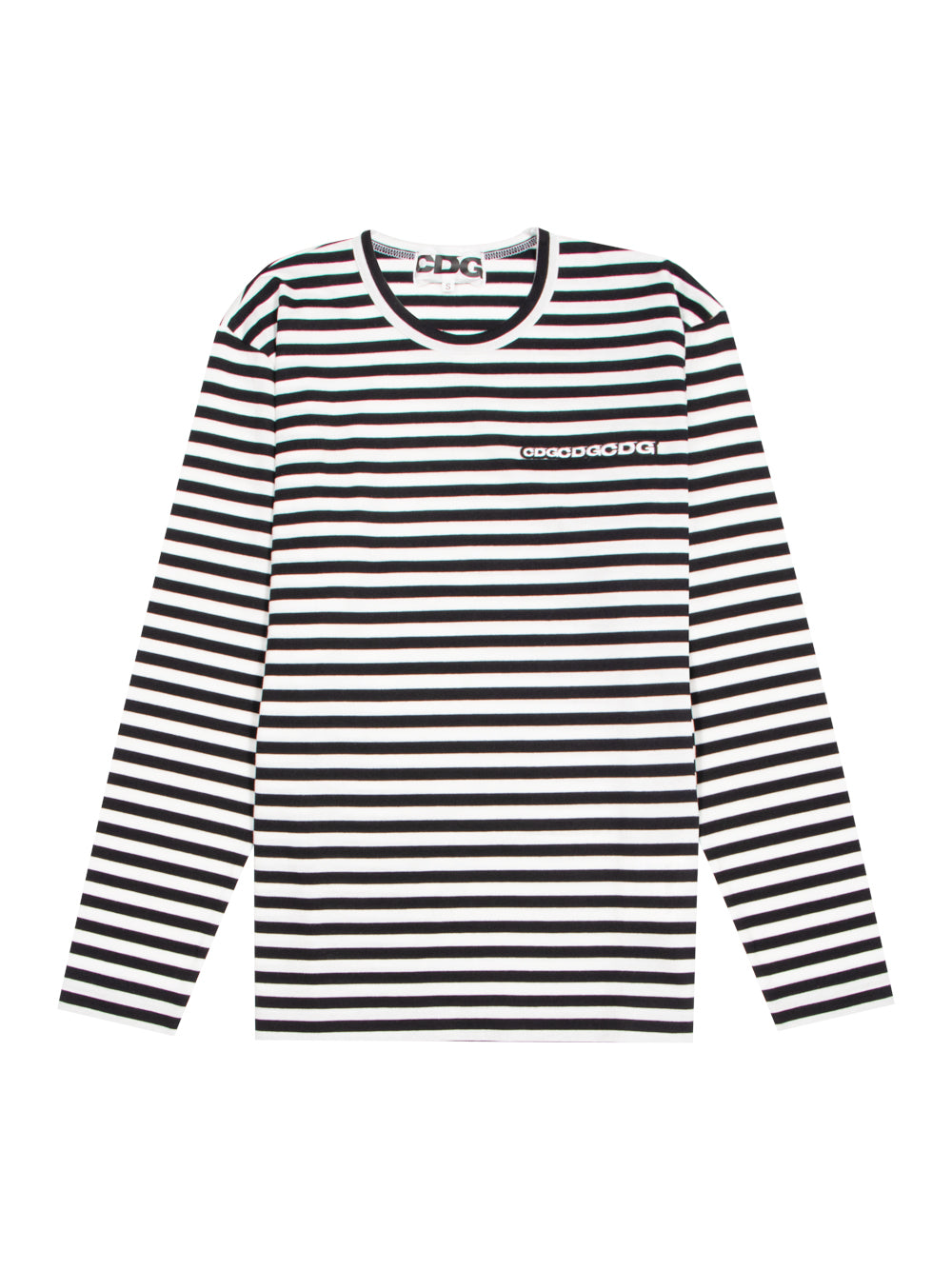 Cdg striped long sleeve black and white best sale