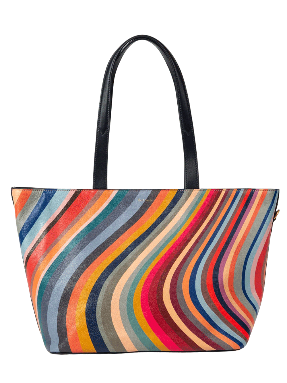 Swirl Leather Bucket Bag In Multi