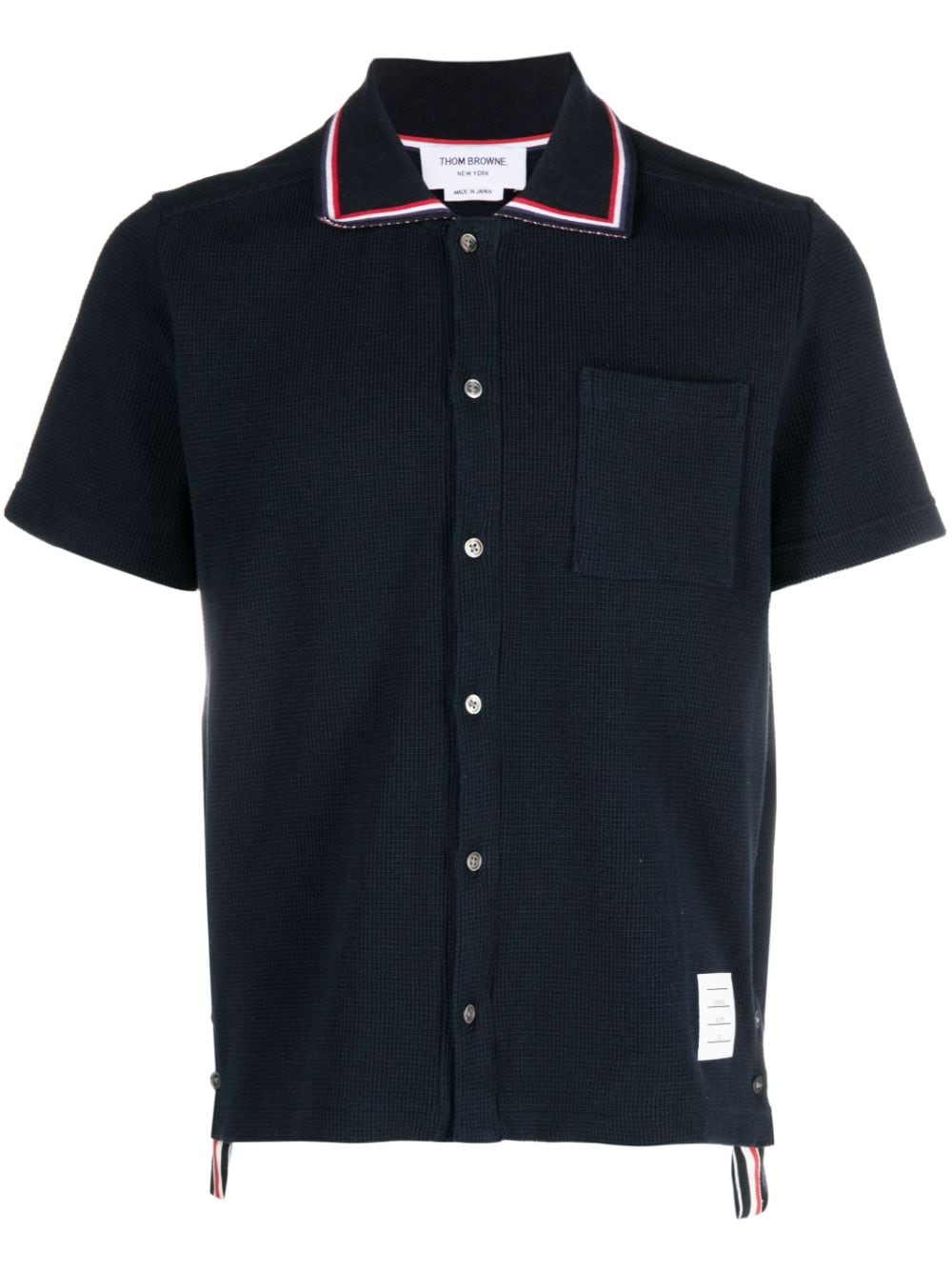 Short Sleeve Cotton Shirt (Navy)