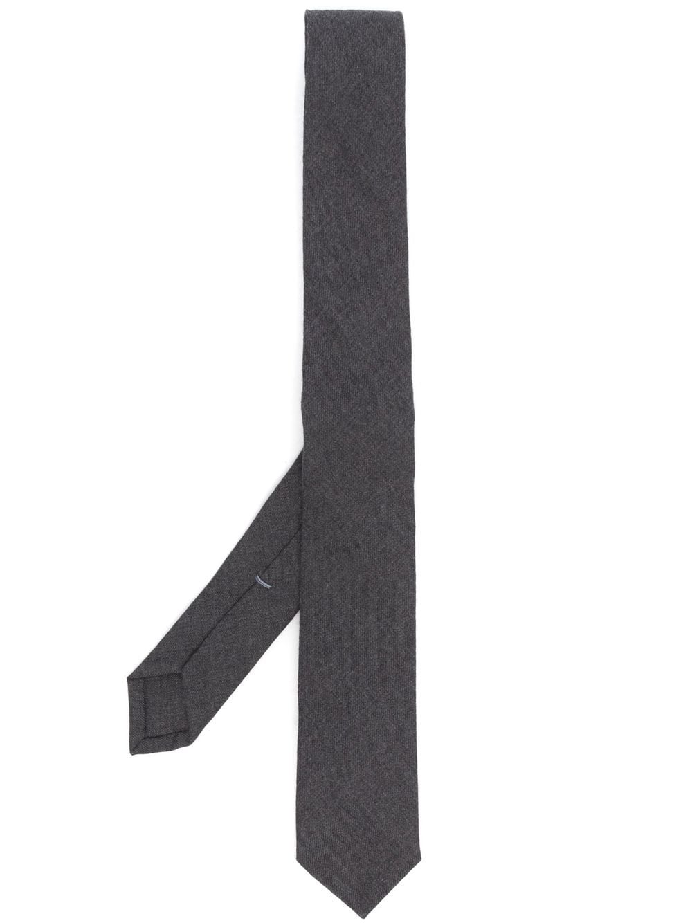 Tie W/ Rwb Jacquard In Super 120’S Twill Dark Grey
