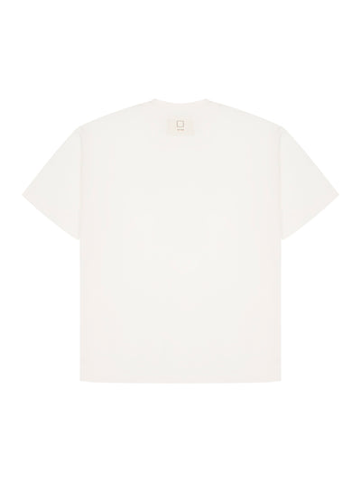 Leather Patch T-shirt Ivory