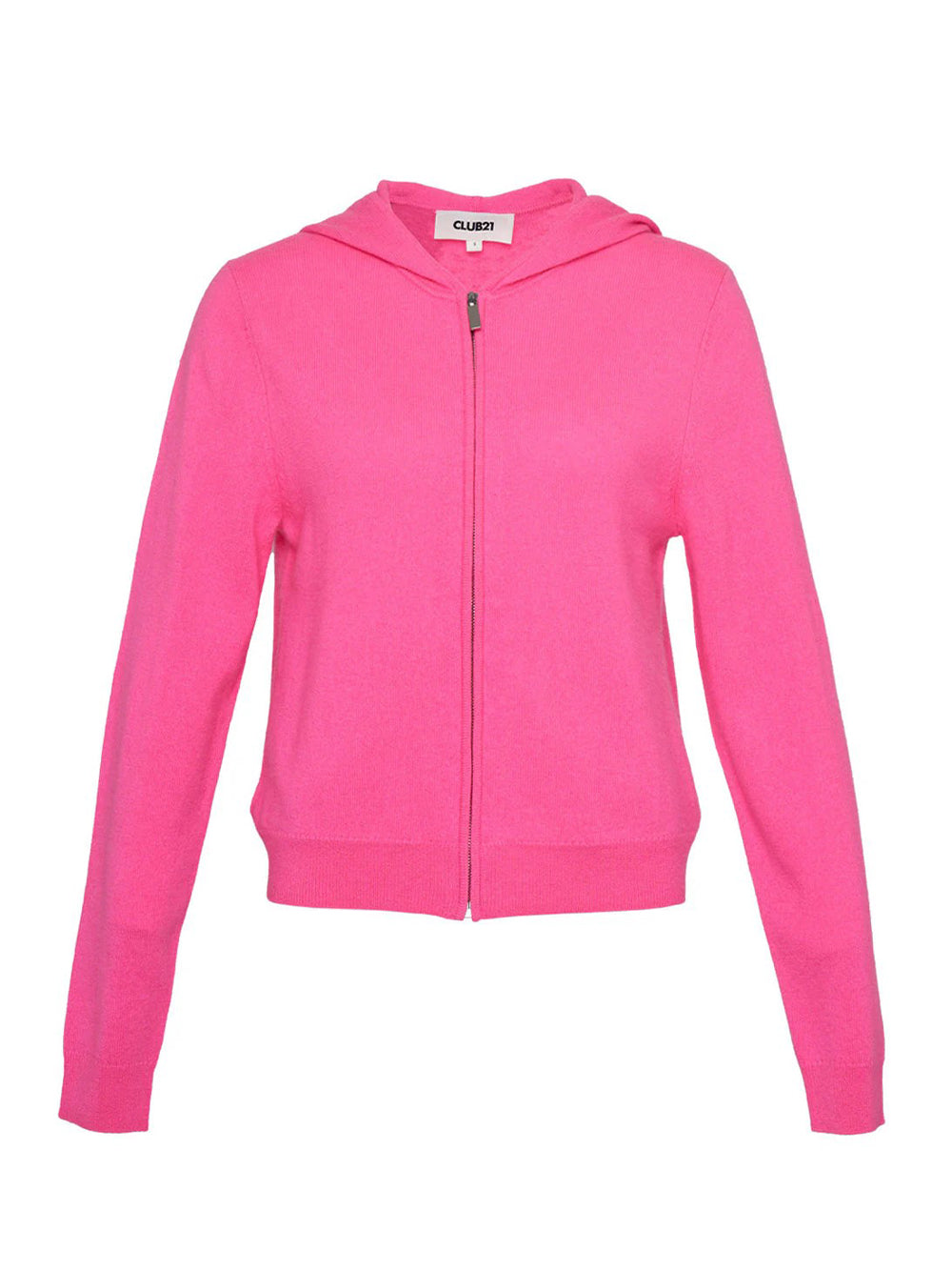 Recycled Cashmere Zip Up Hoodie Pink Club21 Thailand