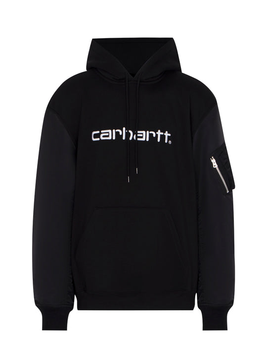 X Carhartt Logo-embroidered Hoodie (Black)