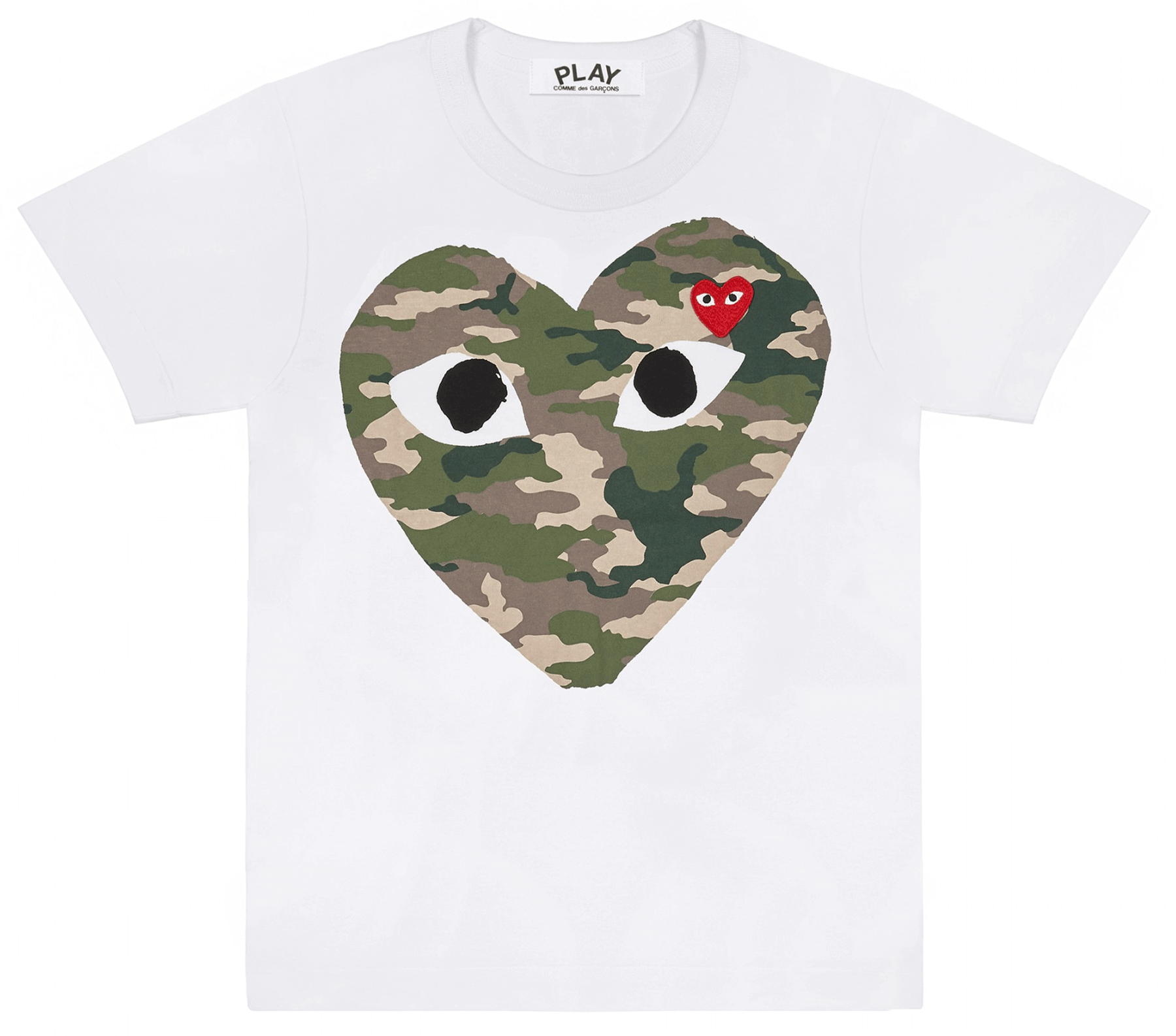 Tee With Camouflage Heart Printed Men (White) – Club21 Thailand