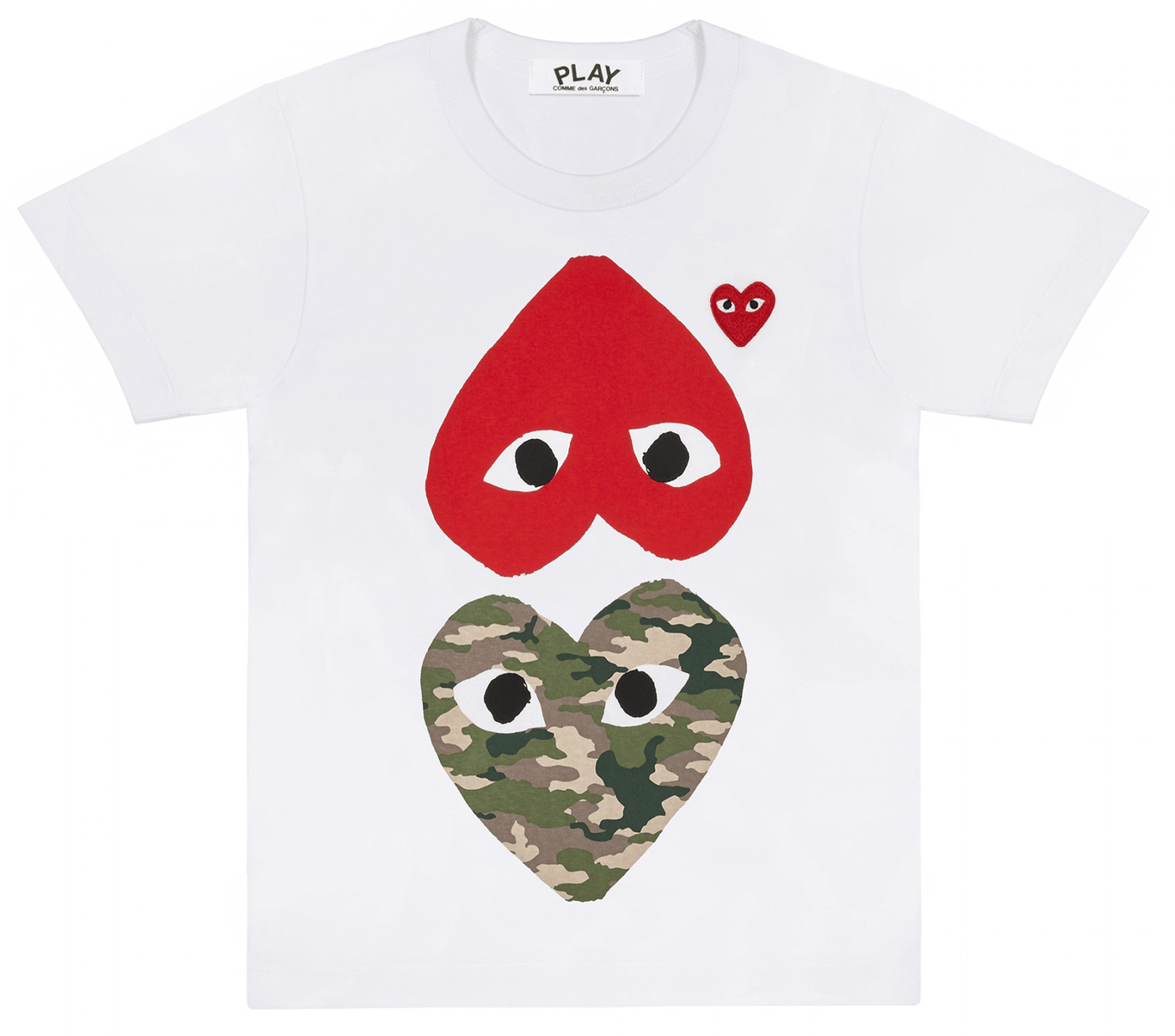 Comme-des-Garcons-Play-Camouflage-With-Upside-Down-Heart-T-Shirt-Women-White-1