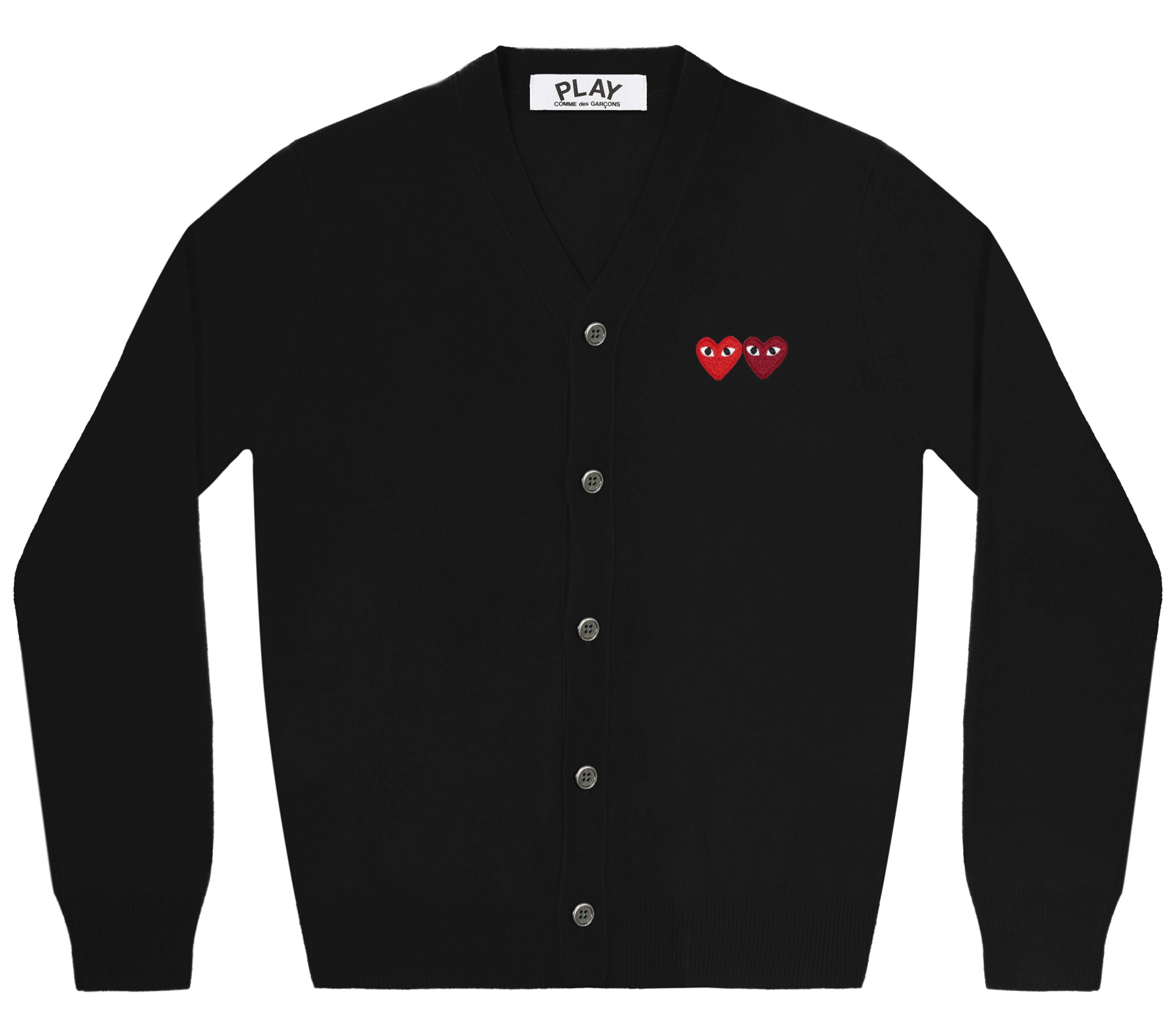 Cardigan With Double Heart Men Black Club21 Thailand