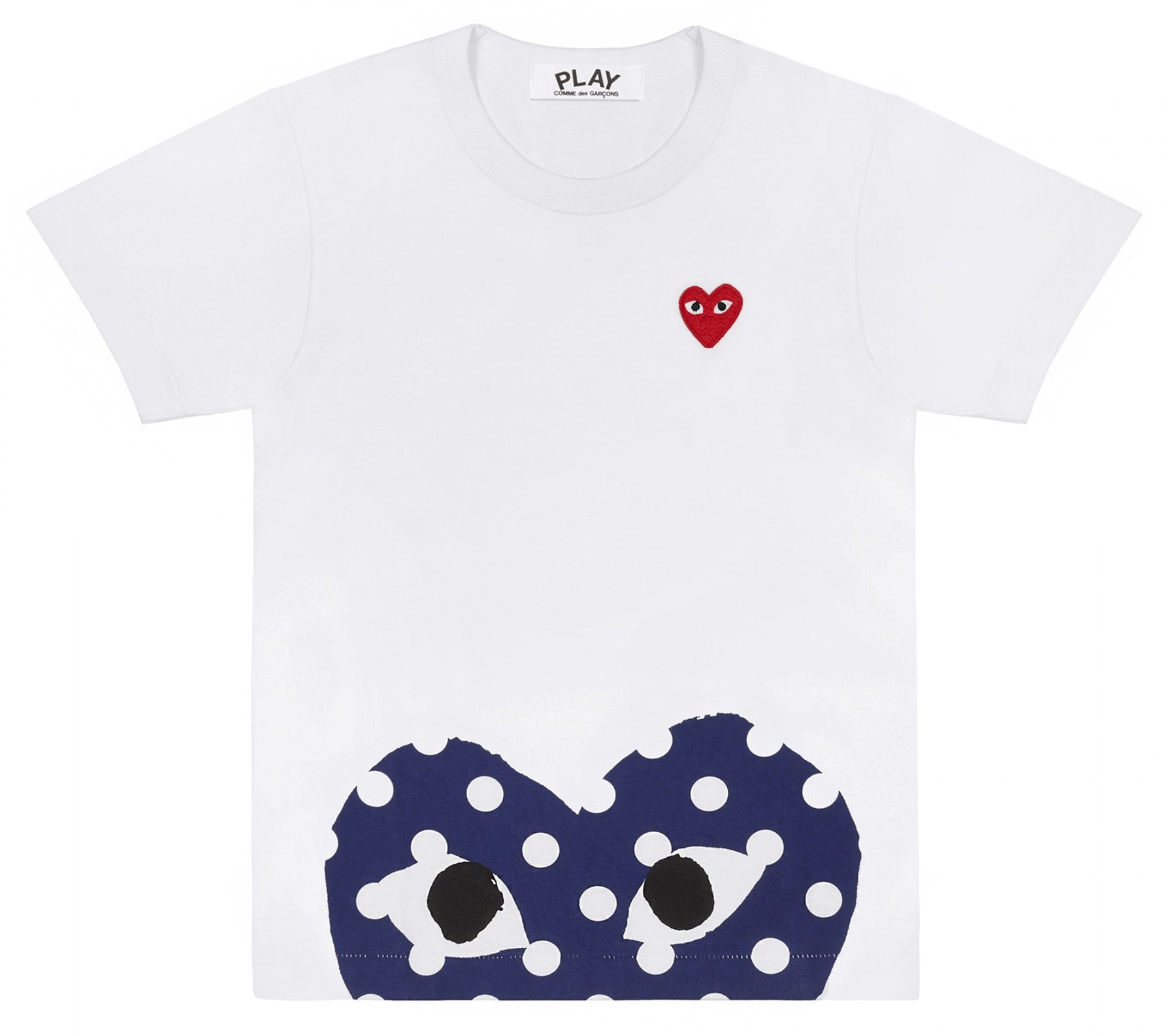 Peek heart graphic tee top comme des garçons play