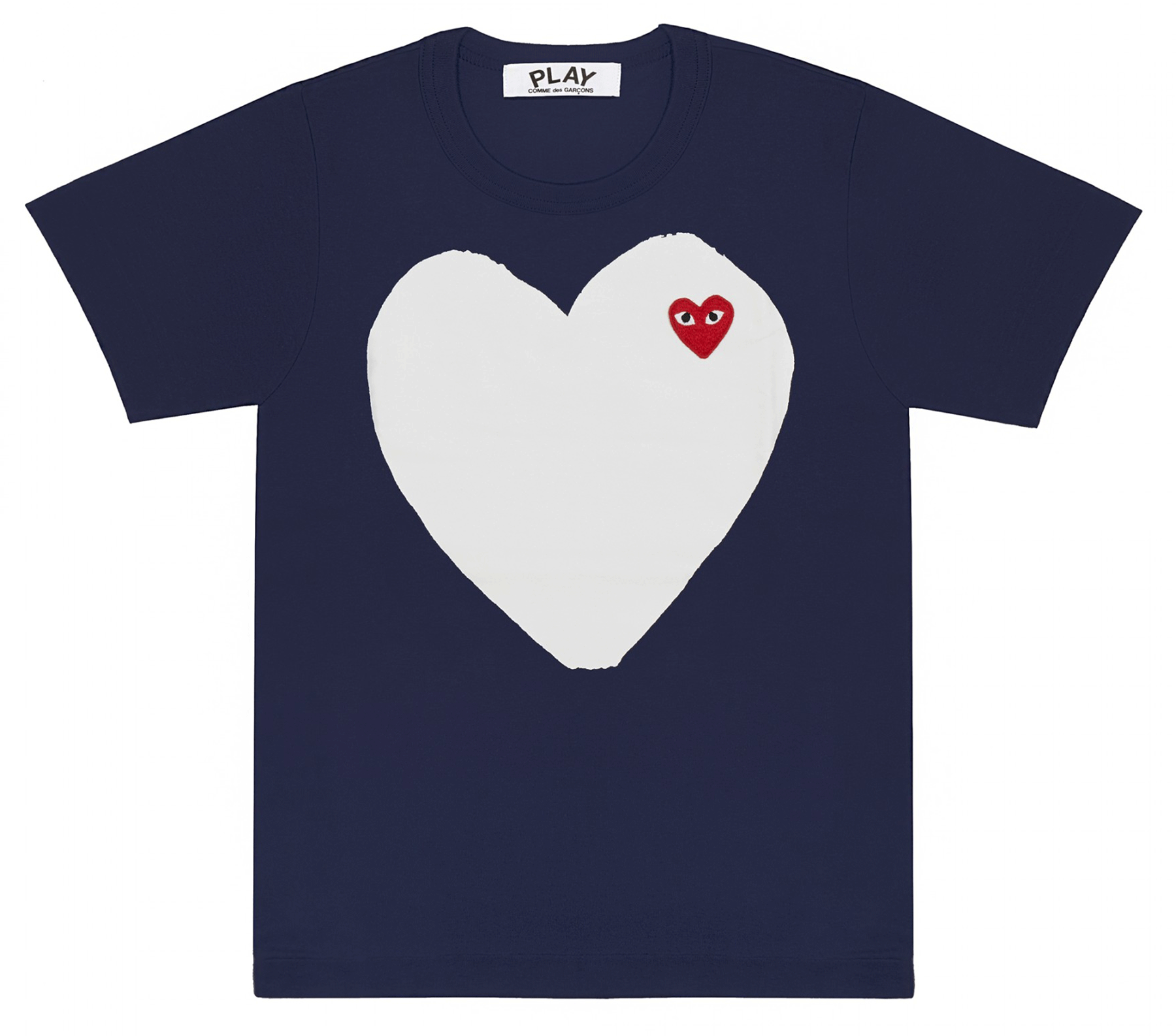 Cdg big heart t shirt on sale