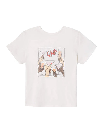 Classic Tee Cheers Vintage White