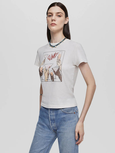 Classic Tee Cheers Vintage White