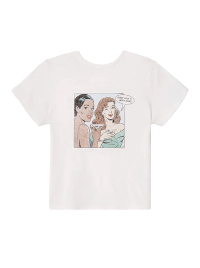 Classic Tee Happy Hour Vintage White