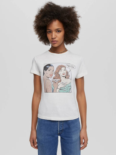 Classic Tee Happy Hour Vintage White