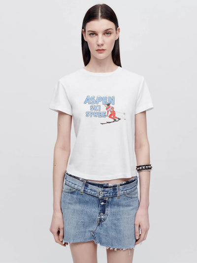Classic Tee Ski Spree Vintage White