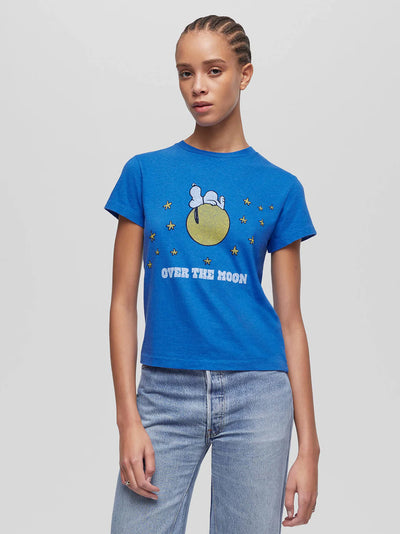 Classic Tee Snoopy Moon Lapis