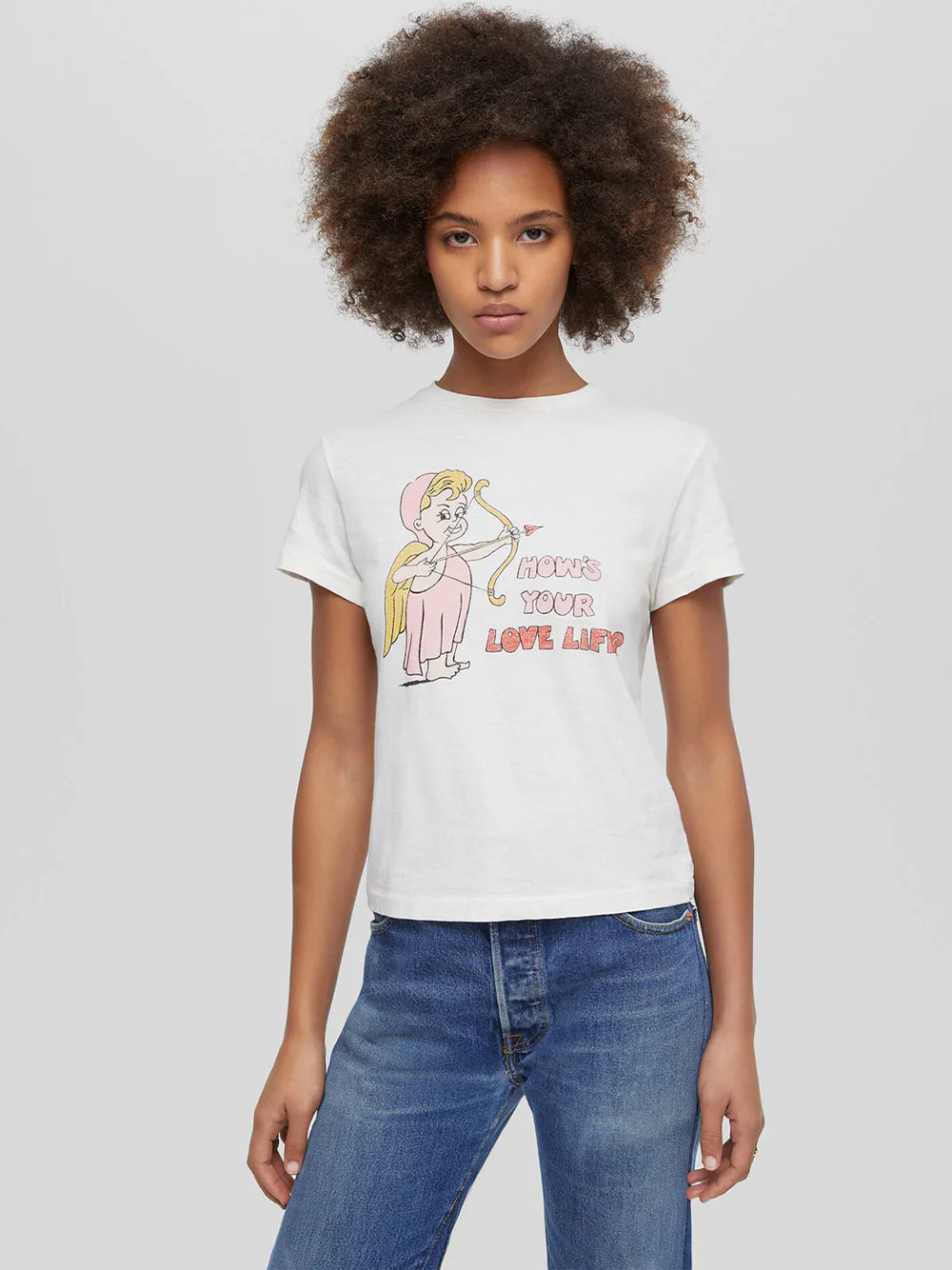 Classic Tee Love Life Vintage White