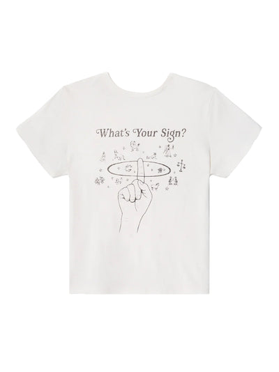 Classic Tee Whats Your Sign Vintage White