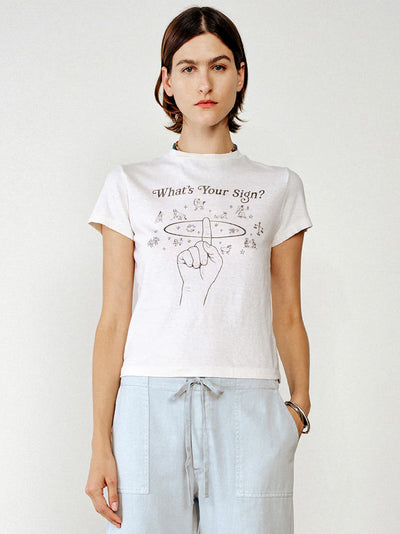 Classic Tee Whats Your Sign Vintage White
