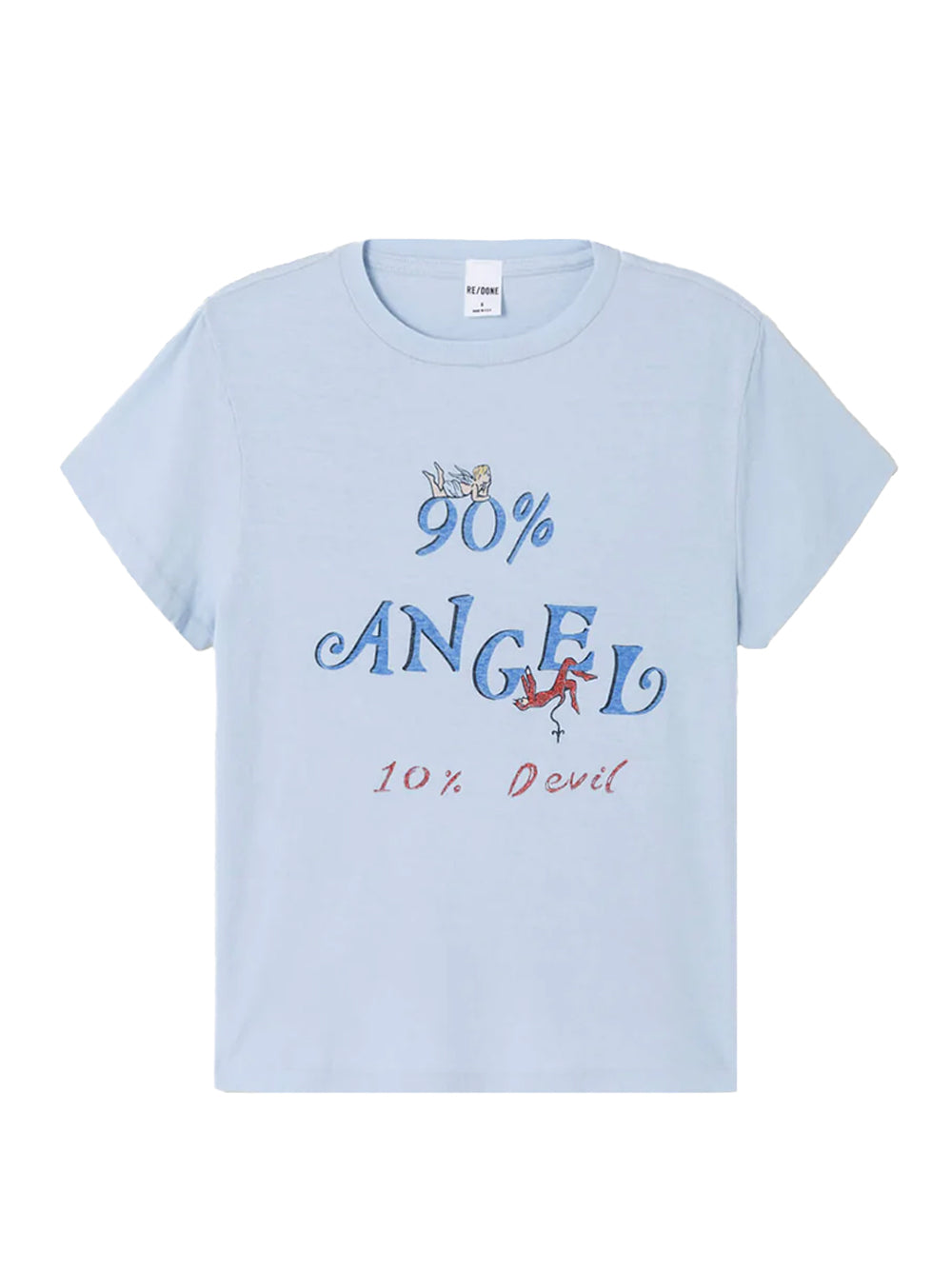 Classic Tee Angel Devil Light Blue