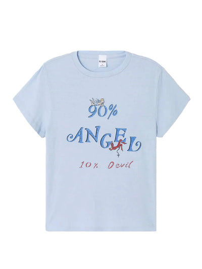 Classic Tee Angel Devil Light Blue