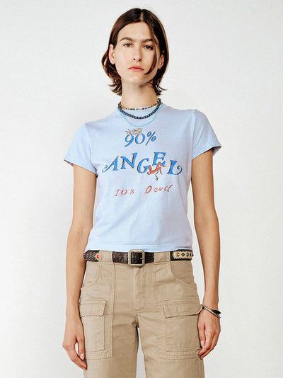 Classic Tee Angel Devil Light Blue