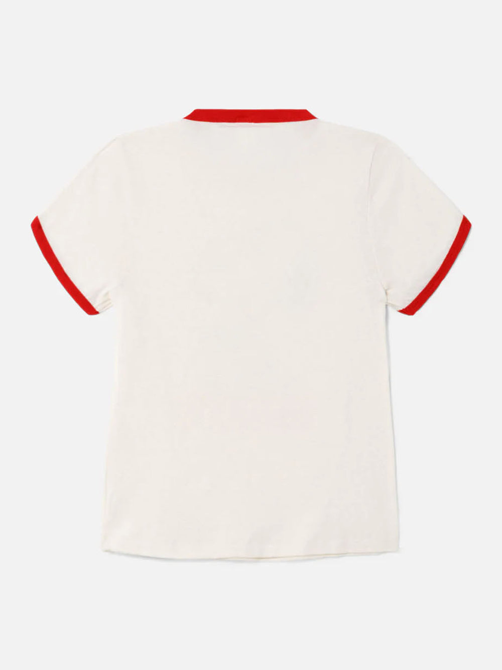 60S Slim Ringer Tee Snoopy Vintage White With Crimson