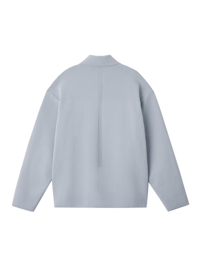 Milan Rib Shirt Jacket Light Gray