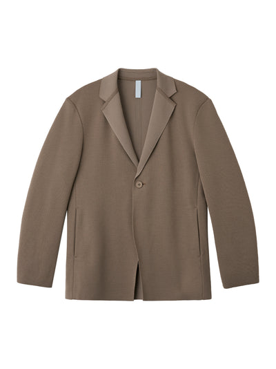 Tw Milan Rib Tailored Jacket Taupe Beige