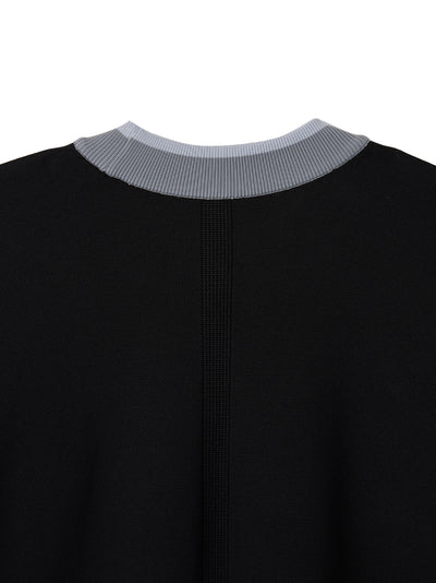 Cupro Garter Short Sleeve Tee Shirt Black Multi