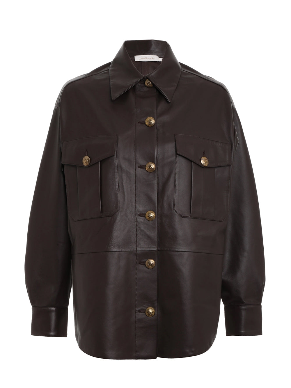 Luminosity Leather Shirt Espresso