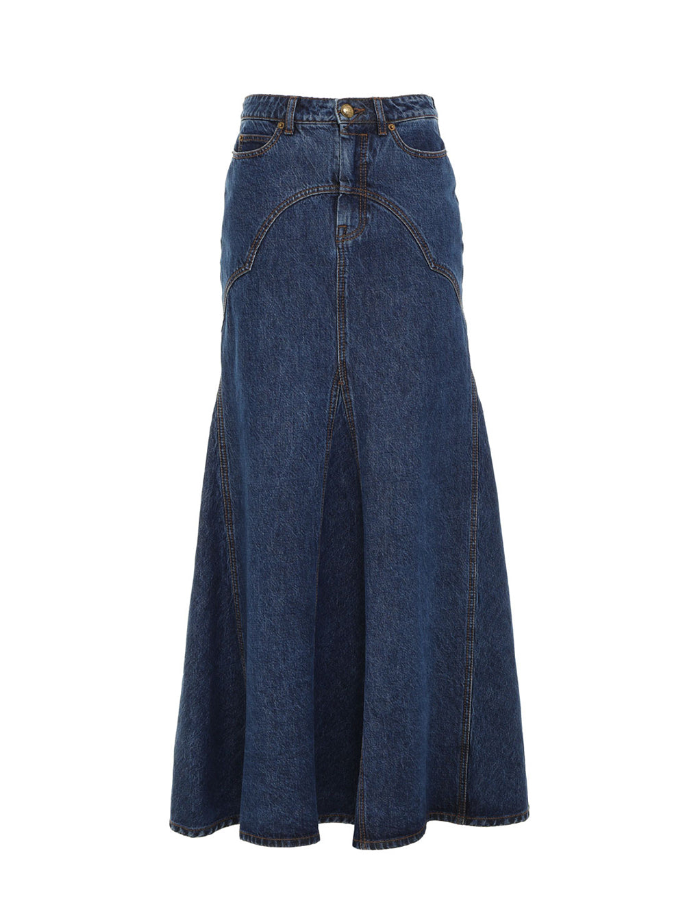 Luminosity Denim Maxi Skirt