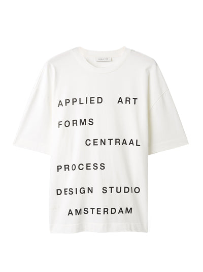 LM1-4 Oversized T-Shirt (Centraal Pr.) Light Ecru