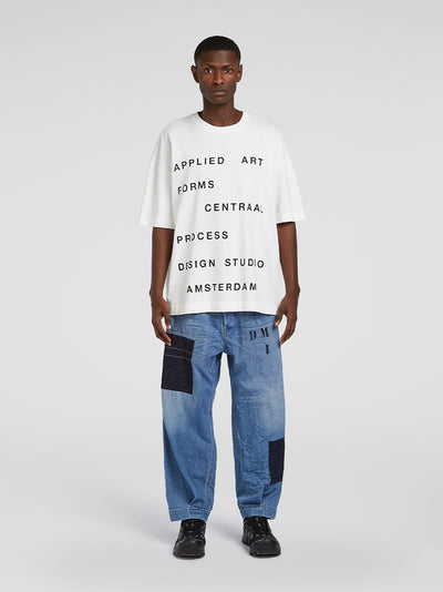 LM1-4 Oversized T-Shirt (Centraal Pr.) Light Ecru