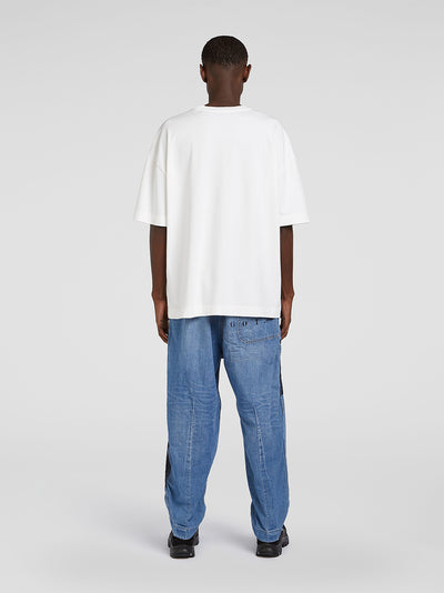 LM1-4 Oversized T-Shirt (Centraal Pr.) Light Ecru