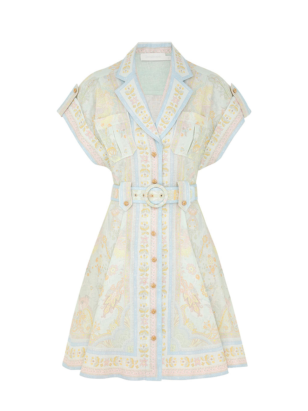 Acacia Mini Shirt Dress Mint Multi