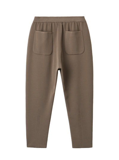 Tw Milan Rib Tapered Pants Taupe Beige