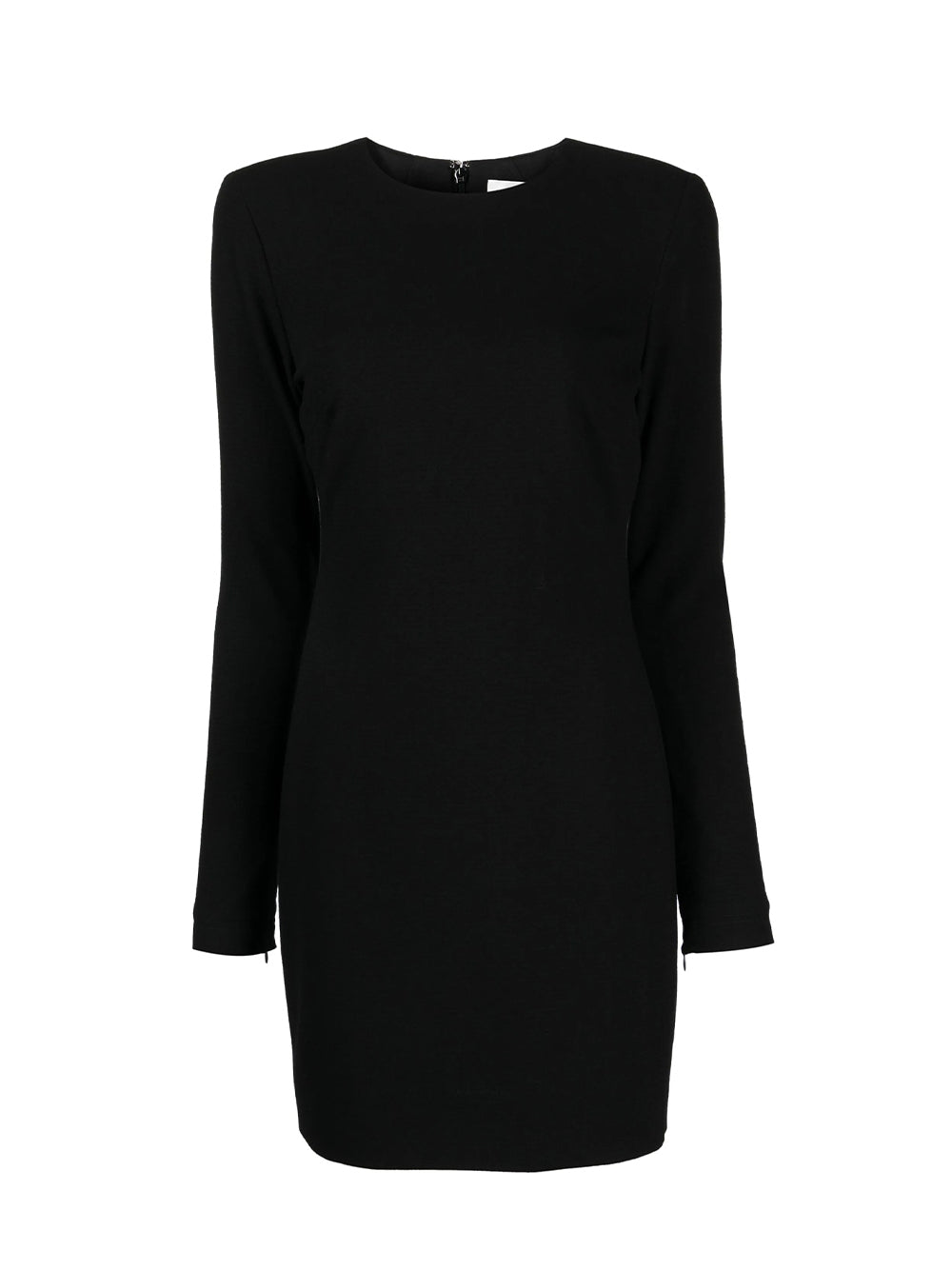 Long Sleeve T-Shirt Fitted Mini Dress Black