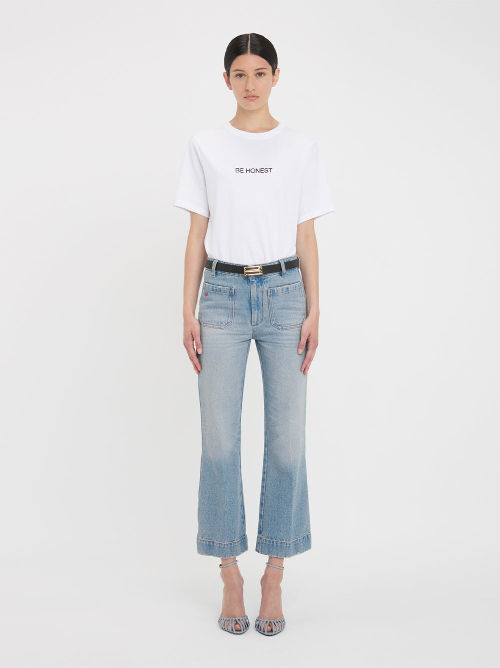 Cropped Kick Alina Jean Pale Blue Wash