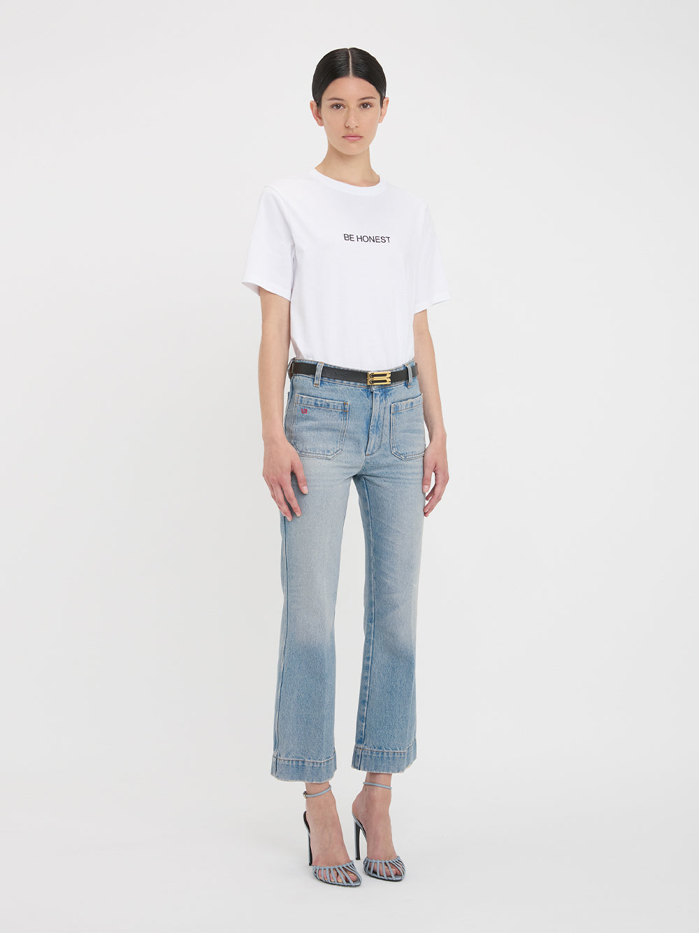 Cropped Kick Alina Jean Pale Blue Wash