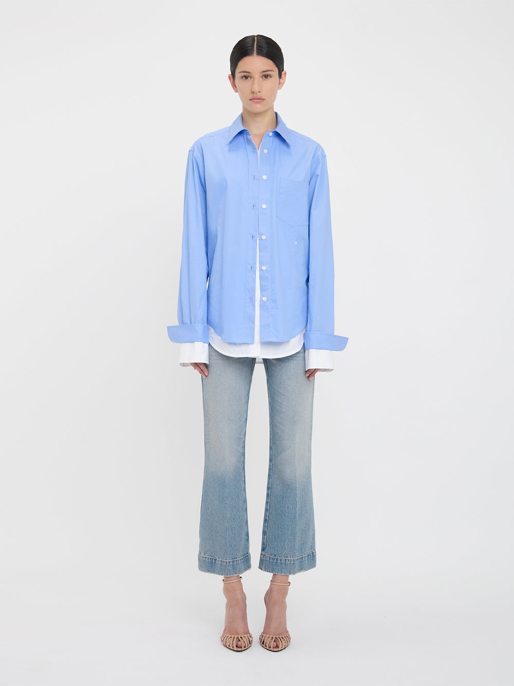 Double-Layer Shirt Oxford Blue