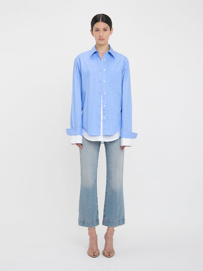 Double-Layer Shirt Oxford Blue