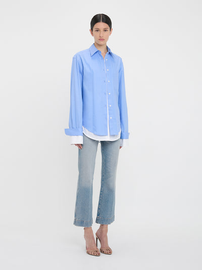 Double-Layer Shirt Oxford Blue