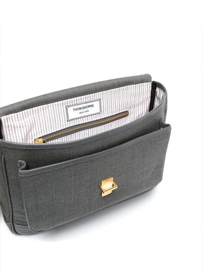 120’s Twill School Bag Backpack (Medium Grey)