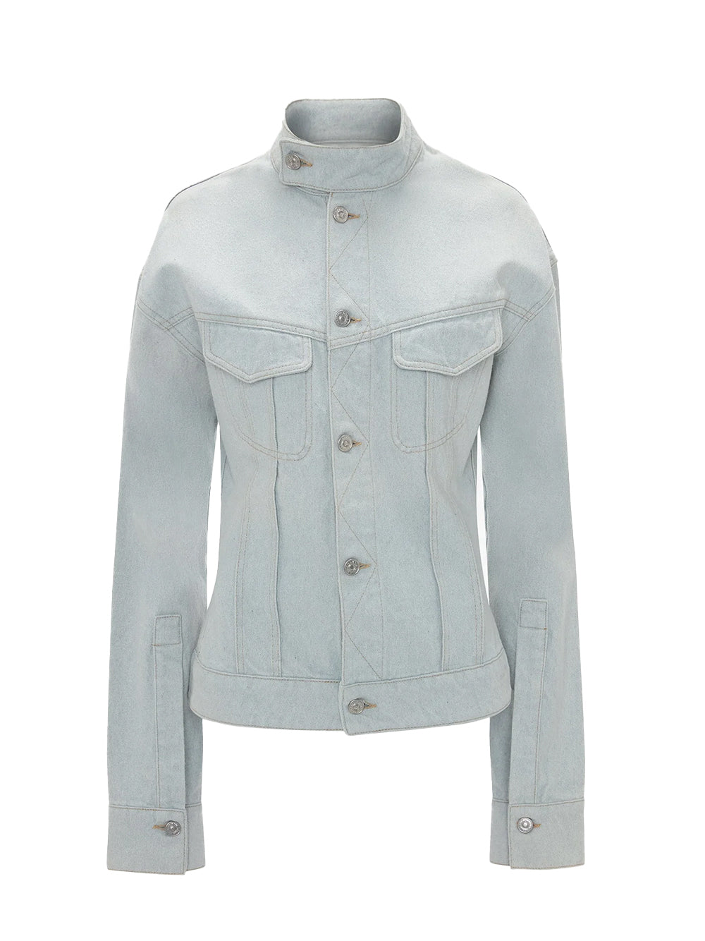 Sculptural Denim Jacket Light Azul