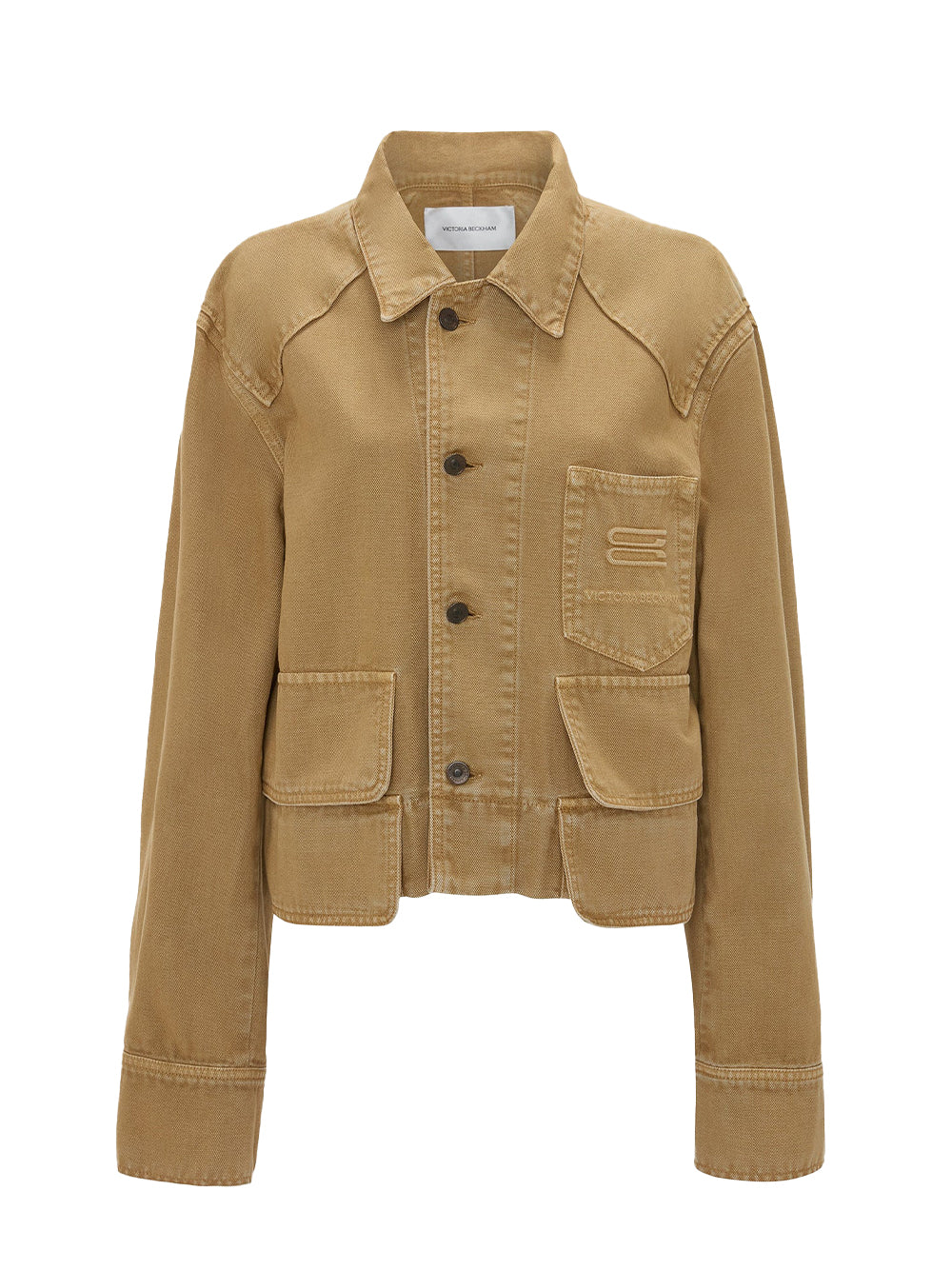Denim Utility Jacket Beige