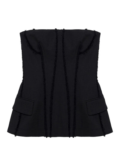 Lupita S/L Bustier Black