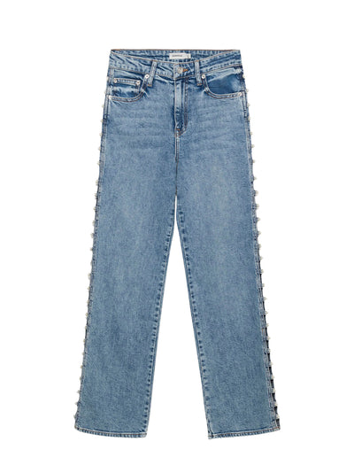 Amelia High Rise Pearl Embellished Denim Juno