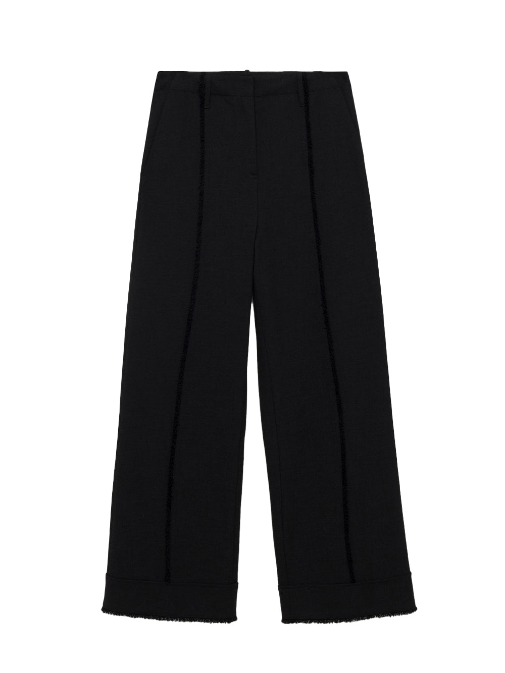 Sully Wide Leg Cropped Pant Black