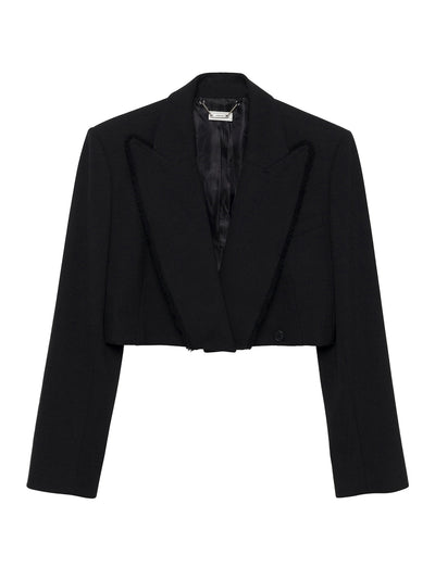 Cassian Cropped Blazer Black