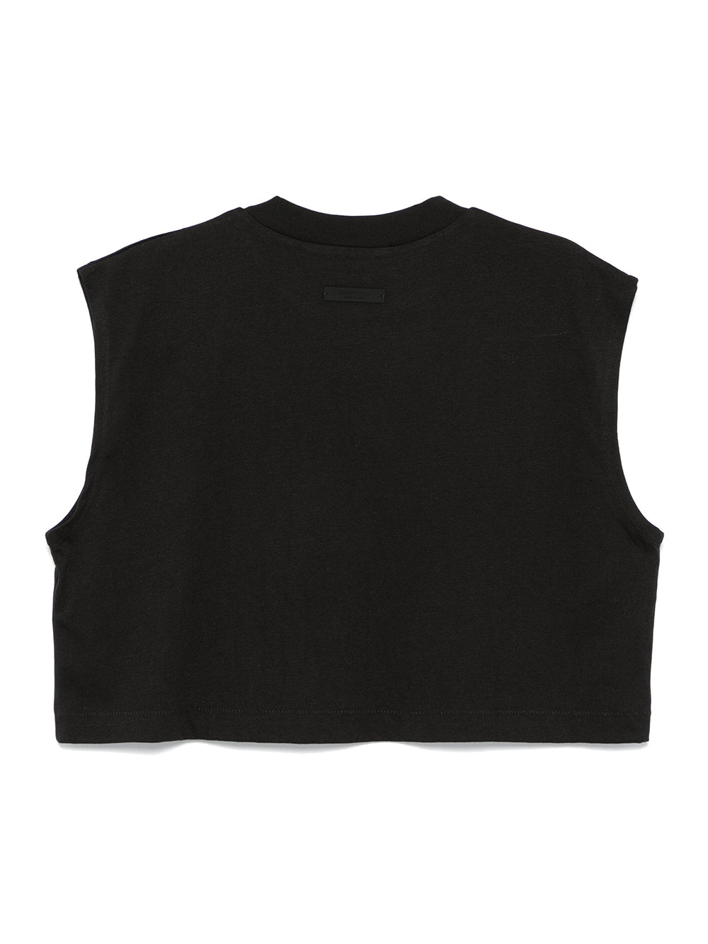 Tri-Blend Cropped Muscle Tee (Black)