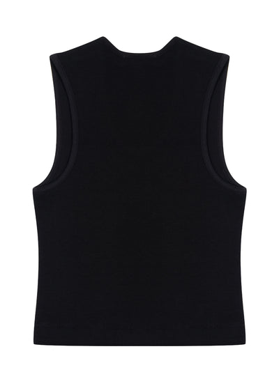 Womens Rib Tank (Jet Black)